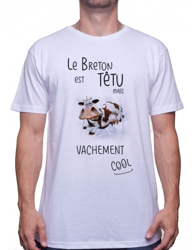 Le breton est tetu mais vachement cool - Tshirt T-shirt Homme