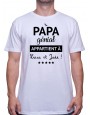 Tshirt Papa Homme personnalisé - Ce papa génial appartient à "Nom(s) de(s) l'enfant(s)" - Cadeau Anniversaire ou fête des pèr...