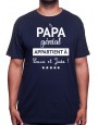 Tshirt Papa Homme personnalisé - Ce papa génial appartient à "Nom(s) de(s) l'enfant(s)" - Cadeau Anniversaire ou fête des pèr...