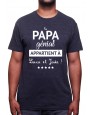 Tshirt Papa Homme personnalisé - Ce papa génial appartient à "Nom(s) de(s) l'enfant(s)" - Cadeau Anniversaire ou fête des pèr...