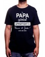 Tshirt Papa Homme personnalisé - Ce papa génial appartient à "Nom(s) de(s) l'enfant(s)" - Cadeau Anniversaire ou fête des pèr...