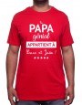 Tshirt Papa Homme personnalisé - Ce papa génial appartient à "Nom(s) de(s) l'enfant(s)" - Cadeau Anniversaire ou fête des pèr...