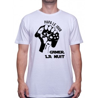 Papa le jour - Tshirt Tshirt Homme Gamer