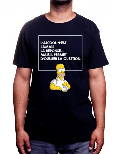 L'alcool n'est jamais la re?ponse - Tshirt T-shirt Homme