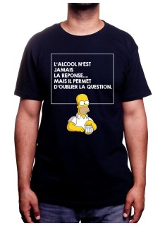 L'alcool n'est jamais la re?ponse - Tshirt T-shirt Homme