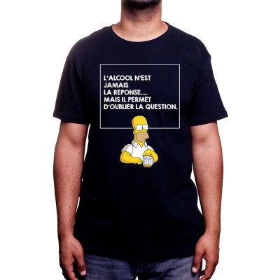L'alcool n'est jamais la re?ponse - Tshirt T-shirt Homme