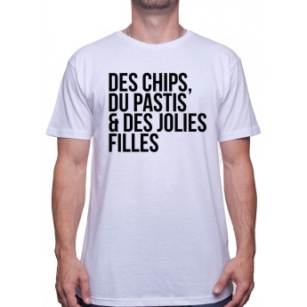 Chips Pastis Jolie fille - Tshirt Homme