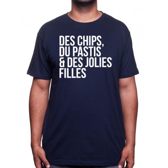 Chips Pastis Jolie fille - Tshirt Homme