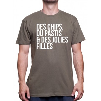 Chips Pastis Jolie fille - Tshirt Homme