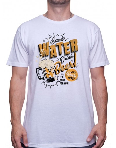 Save water drink beer - Tshirt T-shirt Homme