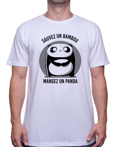 Sauvez un bambou mangez un panda - Tshirt Homme