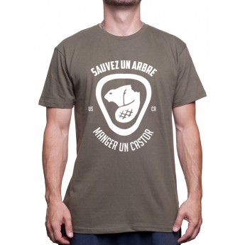 Sauvez un arbre mangez un castor - Tshirt Homme