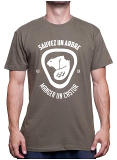 Sauvez un arbre mangez un castor - Tshirt Homme