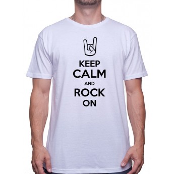 Keep Calm and Rock on - Tshirt Homme