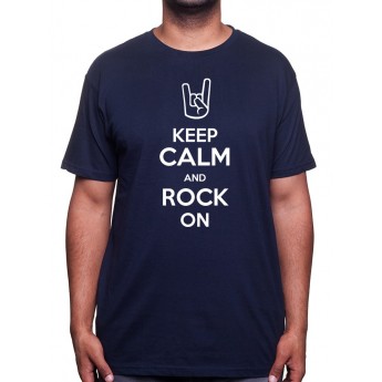 Keep Calm and Rock on - Tshirt Homme