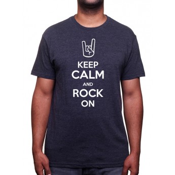 Keep Calm and Rock on - Tshirt Homme