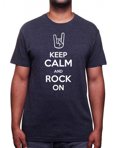 Keep Calm and Rock on - Tshirt Homme