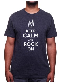 Keep Calm and Rock on - Tshirt Homme