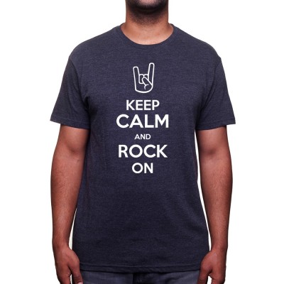 Keep Calm and Rock on - Tshirt Homme
