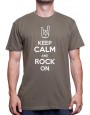 Keep Calm and Rock on - Tshirt Homme