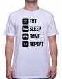 Eat, sleep, game and repeat - Tshirt Tshirt Homme Gamer
