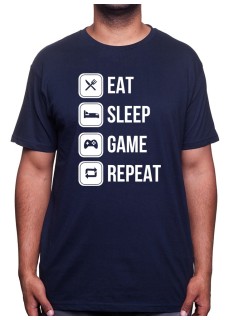 Eat, sleep, game and repeat - Tshirt Tshirt Homme Gamer