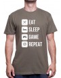 Eat, sleep, game and repeat - Tshirt Tshirt Homme Gamer