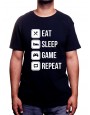 Eat, sleep, game and repeat - Tshirt Tshirt Homme Gamer