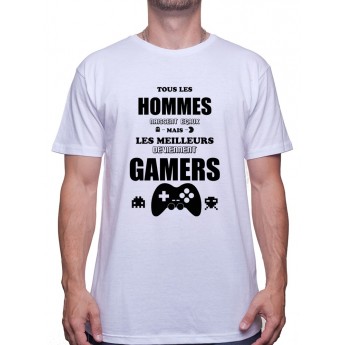 Tous les hommes naissent egaux mais - Tshirt Tshirt Homme Gamer
