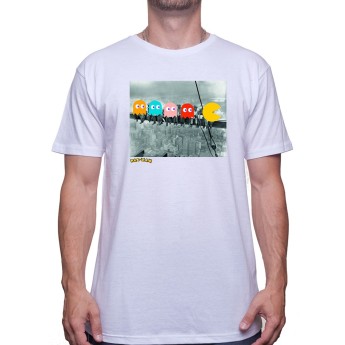 Pacman SkyCraper - Tshirt Tshirt Homme Gamer