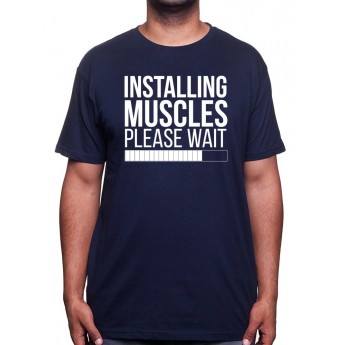 Installing muscles please wait - Tshirt Tshirt Homme Sport