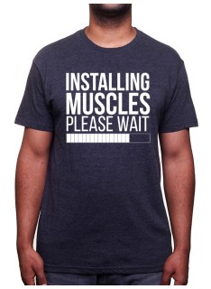 Installing muscles please wait - Tshirt Tshirt Homme Sport