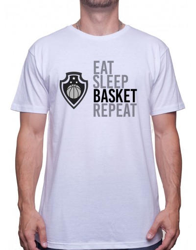 Eat sleep basket and repeat - Tshirt Tshirt Homme Sport