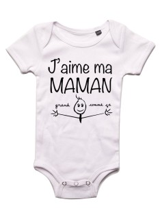 J'aime mon maman grand comme ca - Body bébé Bébé