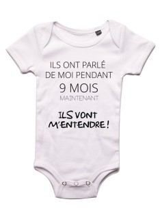 On a parlé de moi pendant 9 mois - Body bébé Bébé