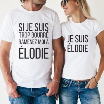 Tshirt Couple Personnalisable – Si je suis trop bourré ? – Shirtizz Tshirt Couple