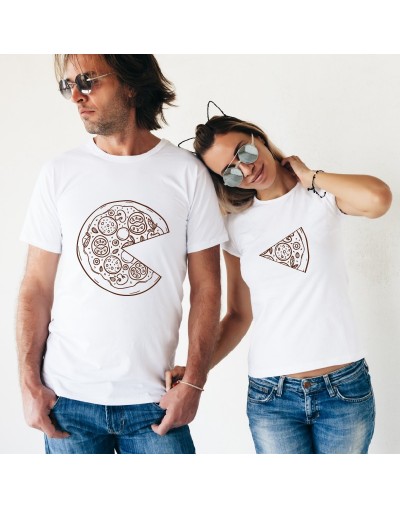 Tshirt Couple – Une pizza à deux – Shirtizz Couple