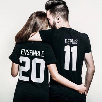 Tshirt Couple – Ensemble depuis – Shirtizz Tshirt Couple