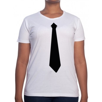 Cravate Noire - Tshirt Femme