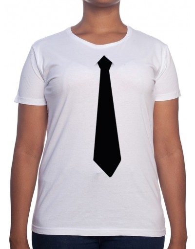 Cravate Noire - Tshirt Femme