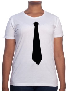 Cravate Noire - Tshirt Femme