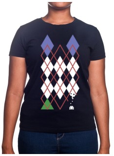 Jacquard Invader - Tshirt Femme