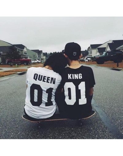 Tshirt Couple – Lot King & Queen Personnalisable – Shirtizz Couple