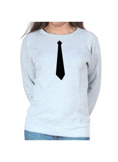 Cravate Noire - Sweat Crewneck Femme