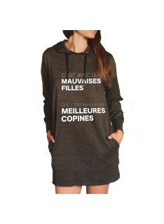 C'est avec les mauvaises filles - Sweat Oversized Femme