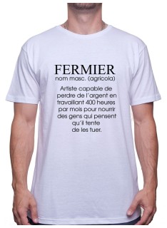 De?finition fermier - Tshirt Humour Agriculteur T-shirt Homme