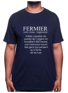 De?finition fermier - Tshirt Humour Agriculteur T-shirt Homme