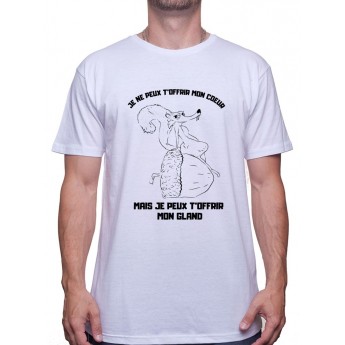 Je ne peux pas t'offrir mon c?ur mais je peux t'offrir mon gland - Tshirt Homme