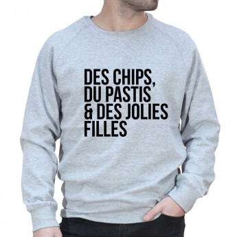 Chips Pastis Jolie fille - Sweat Homme