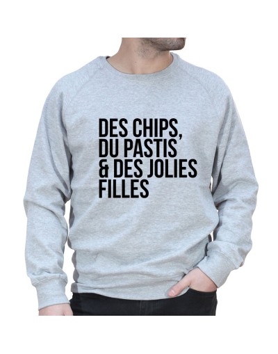 Chips Pastis Jolie fille - Sweat Homme